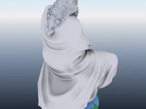 old man sitting on globe 3D Model