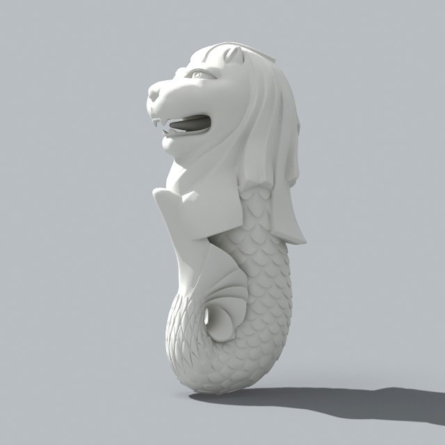 merlion 3D 模型 .c4d .max .obj .3ds .fbx .stl .blend 