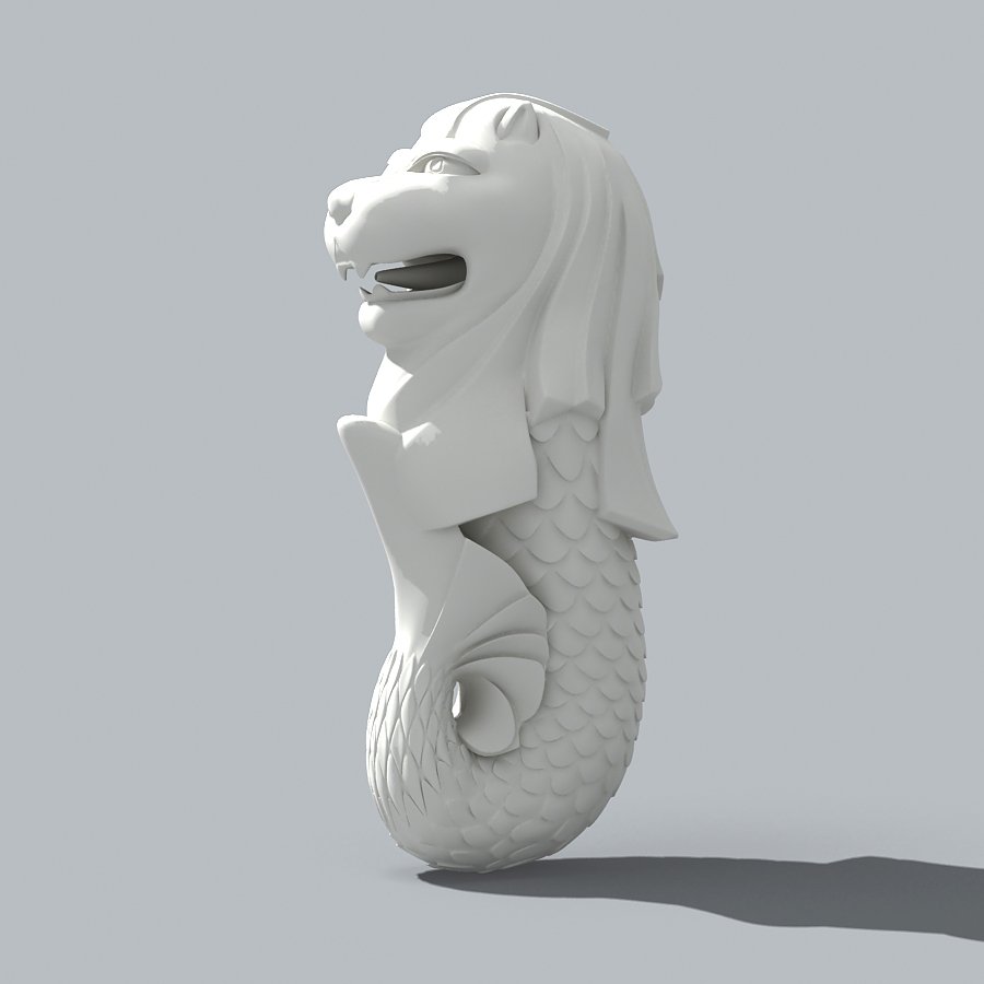 merlion 3D Model in Sculpture 3DExport