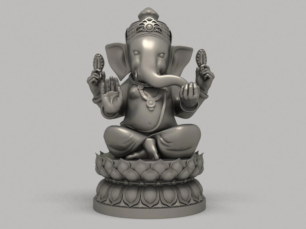 ganesha statue 3D Model .c4d .max .obj .3ds .fbx .stl .blend 