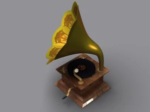 grammofono Modello 3D