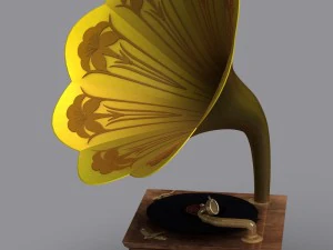 grammofono Modello 3D