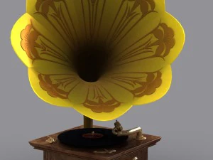 grammofono Modello 3D