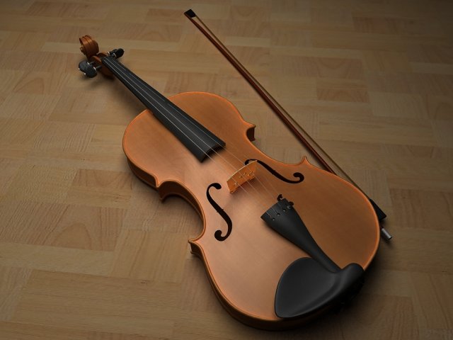violin 3D Model .c4d .max .obj .3ds .fbx .stl .blend 