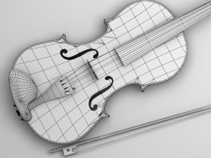 violin 3D Model