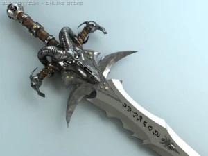 miecz fantasy, mr&oacute;z Model 3D