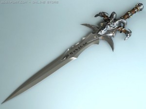 fantasy sword frostmourne Modello 3D
