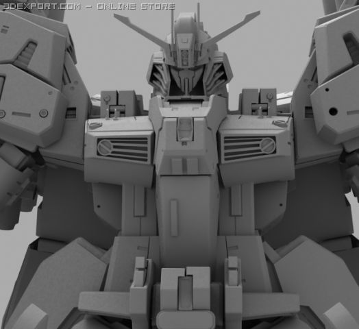 EXS Gundam 3D Model in Robot 3DExport