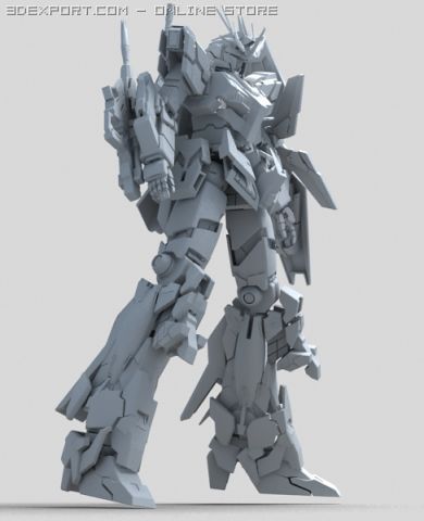 Rx0 Unicorn Gundam 3d Model In Robot 3dexport
