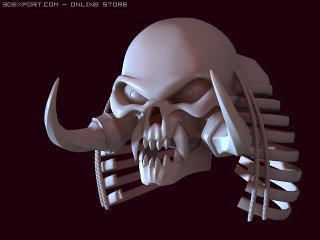 orc skull 3D Model .c4d .max .obj .3ds .fbx .stl .blend 