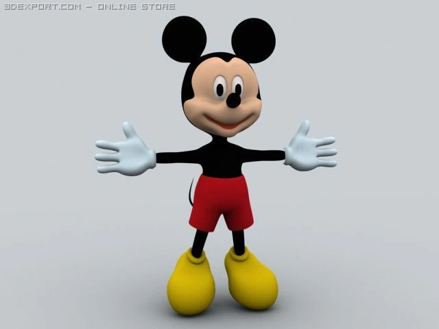 mickey 3D Model .c4d .max .obj .3ds .fbx .stl .blend 