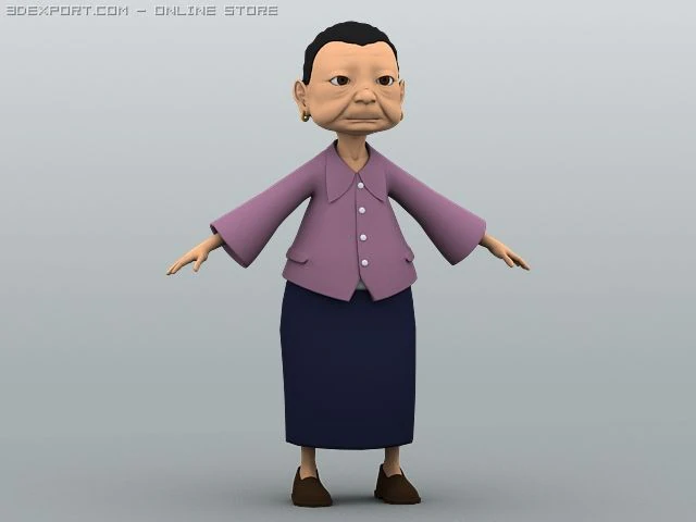 grandma 3D Model .c4d .max .obj .3ds .fbx .stl .blend 