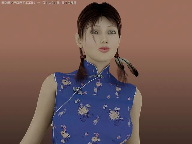 girl 3D Model .c4d .max .obj .3ds .fbx .stl .blend 