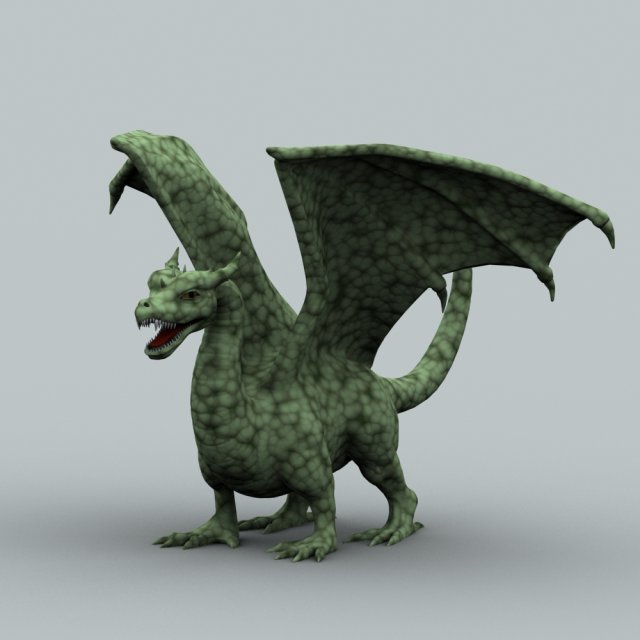 winged dragon 01 Modelo 3D .c4d .max .obj .3ds .fbx .stl .blend 