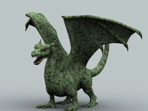 drag&atilde;o alado 01 Modelo 3D