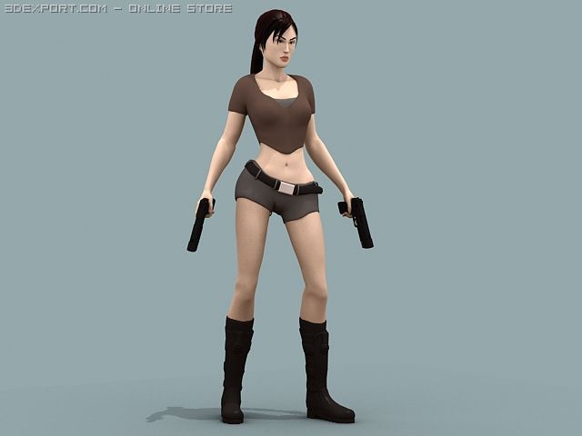 lara Model 3D .c4d .max .obj .3ds .fbx .stl .blend 