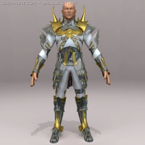 armatura del guerriero Modello 3D .c4d .max .obj .3ds .fbx .stl .blend 