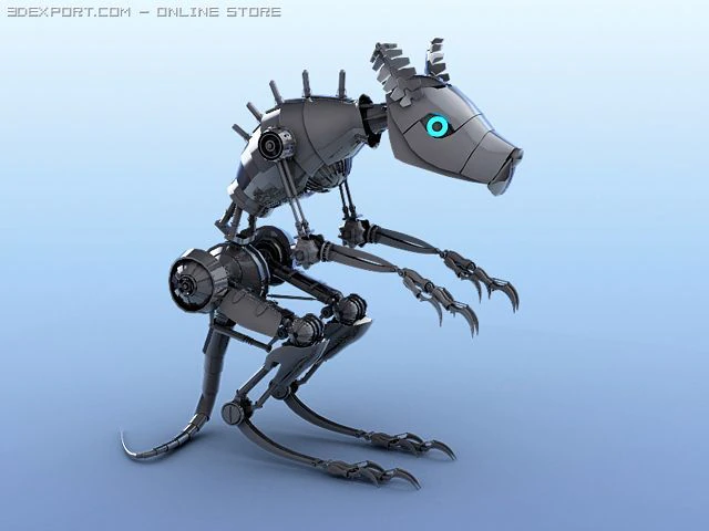 mouse robot 3D Model .c4d .max .obj .3ds .fbx .stl .blend 