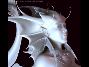 mermaid statue 3D 模型