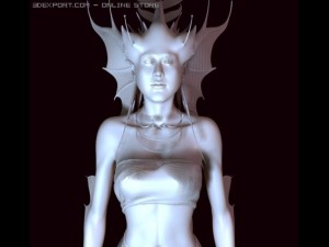 mermaid statue 3D 模型
