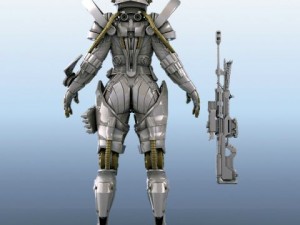 armored warrior female 3D Model