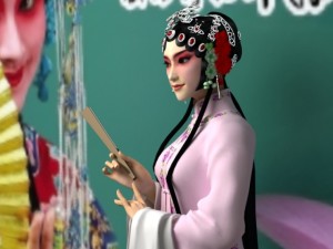 female chinese peking opera character Modello 3D