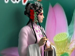 female chinese peking opera character 3D Model