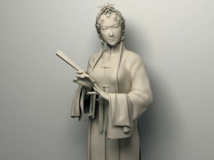female chinese peking opera character Modello 3D