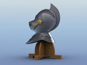 medieval knight helmet 3D Model