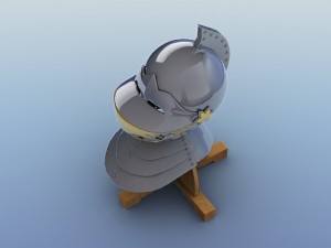 medieval knight helmet 3D 模型