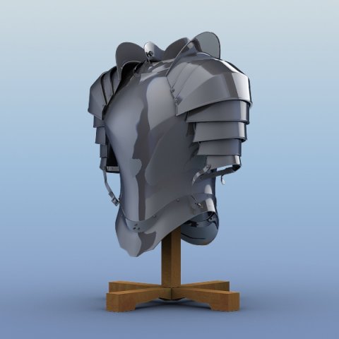 body armor for knight 3D Model .c4d .max .obj .3ds .fbx .stl .blend 