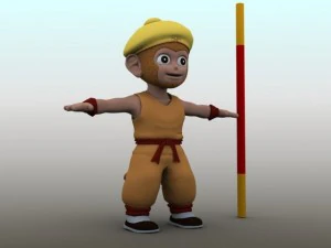 cartoon the monkey king 3D Model