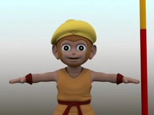 cartoon the monkey king 3D Model