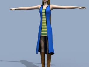young woman 3D-Modell