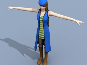 young woman 3D Модель
