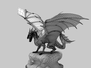 Winged Dragon 02 3D Model