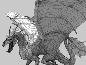 Winged Dragon 02 3D Model