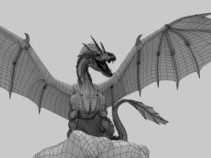 Winged Dragon 02 3D Model