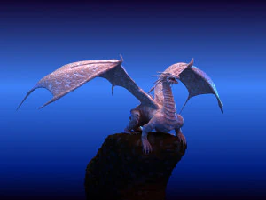 Крылатый дракон 03 3D Модель