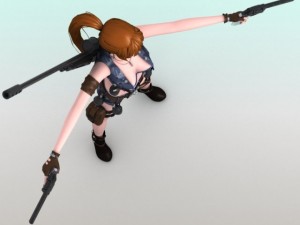 sexy female soldier Modelo 3D