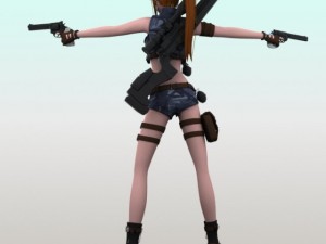 sexy female soldier Modelo 3D