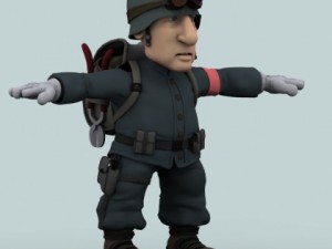 cartoon soldier 3D-Modell
