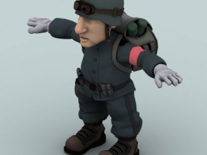 cartoon soldier Modelo 3D