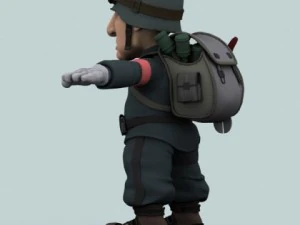 cartoon soldier 3D Model
