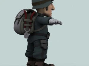 cartoon soldier 3D Model