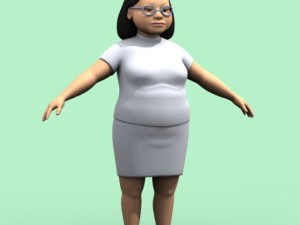 fat cartoon nurse 3D-Modell