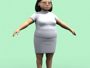 infermiera grassa dei cartoni animati Modello 3D