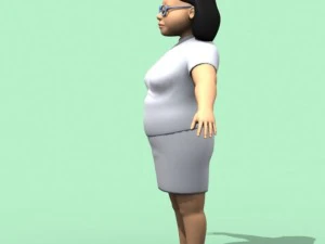 fat cartoon nurse 3D Model