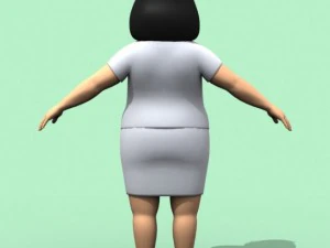 fat cartoon nurse 3D Model