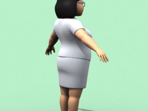 fat cartoon nurse 3D Модель